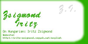 zsigmond iritz business card